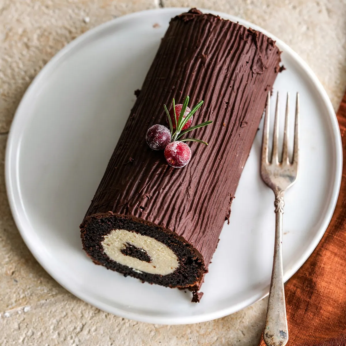 Büche De Noël Yule Log Cake