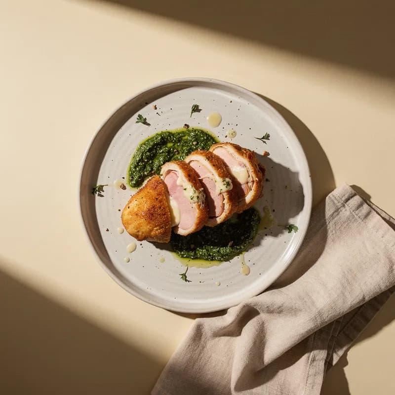 Crispy Truffle Chicken Cordon Bleu