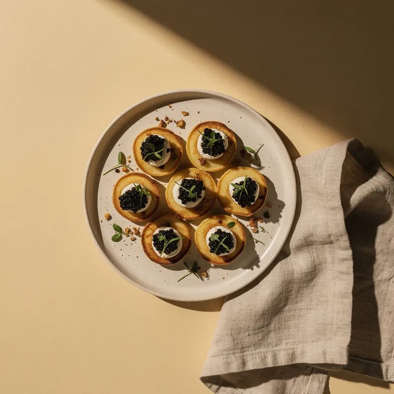 Golden Potato Blinis & Caviar