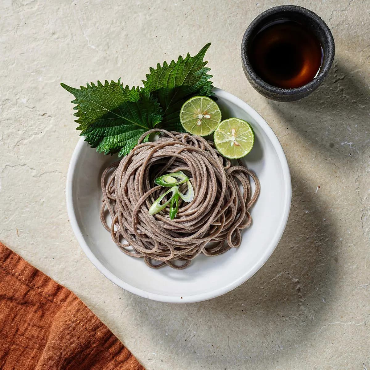 Cold Soba, Lime, Shiso