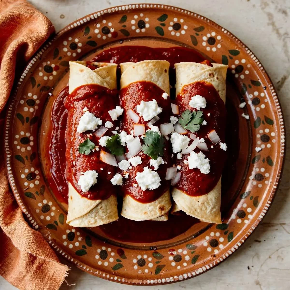 Sizzling Enchiladas Rojas