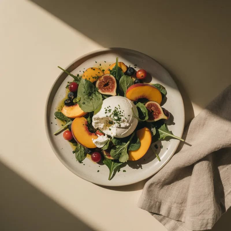 Burrata & Peach Summer Salad