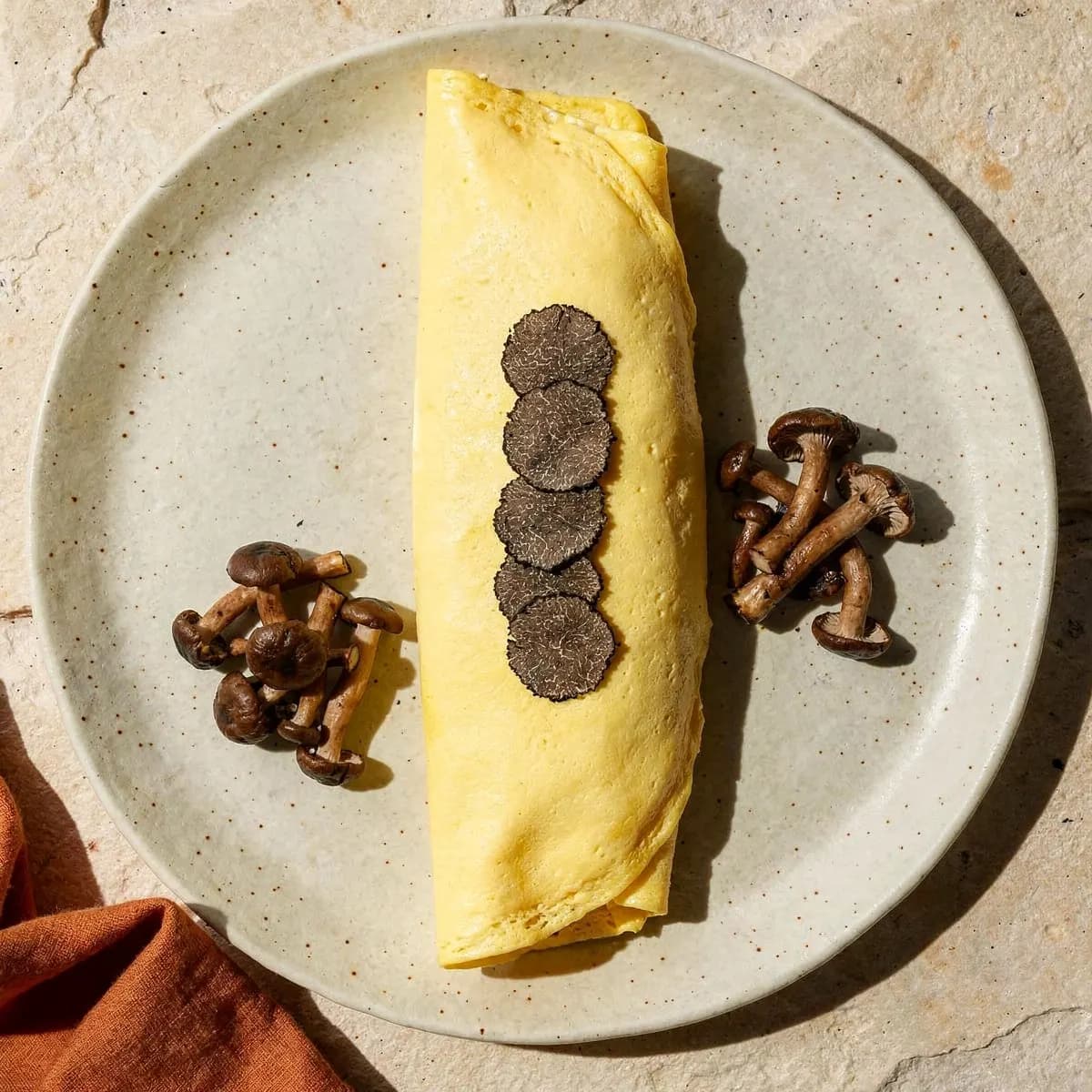 Rolled Truffle & Mushroom Omelette