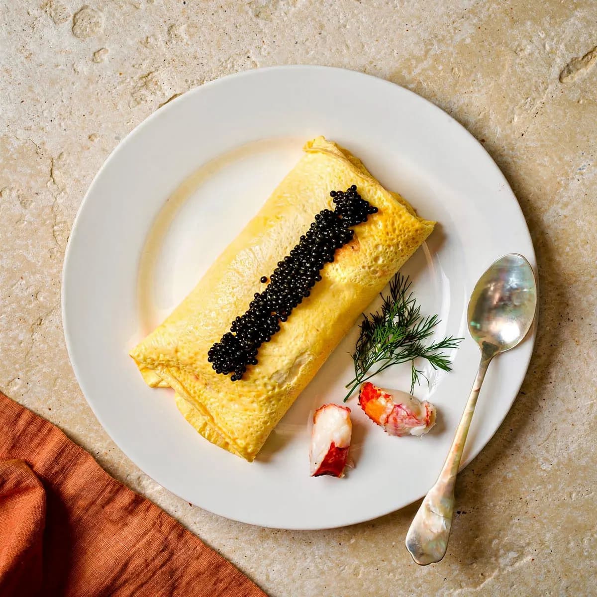 Butter Lobster Omelette & Caviar