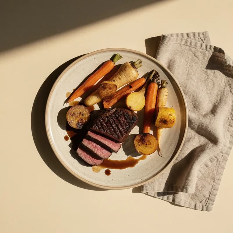 Pan-Seared NY Strip & Demi