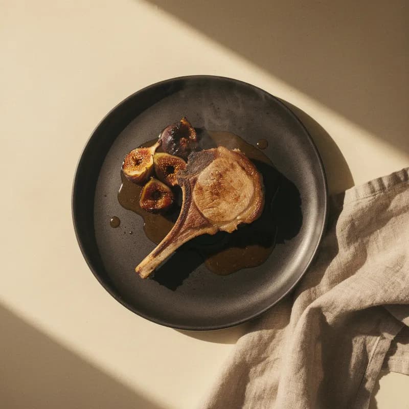 Pork Chop & Fig Agrodolce