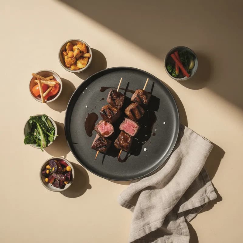 Charred Steak Kebabs