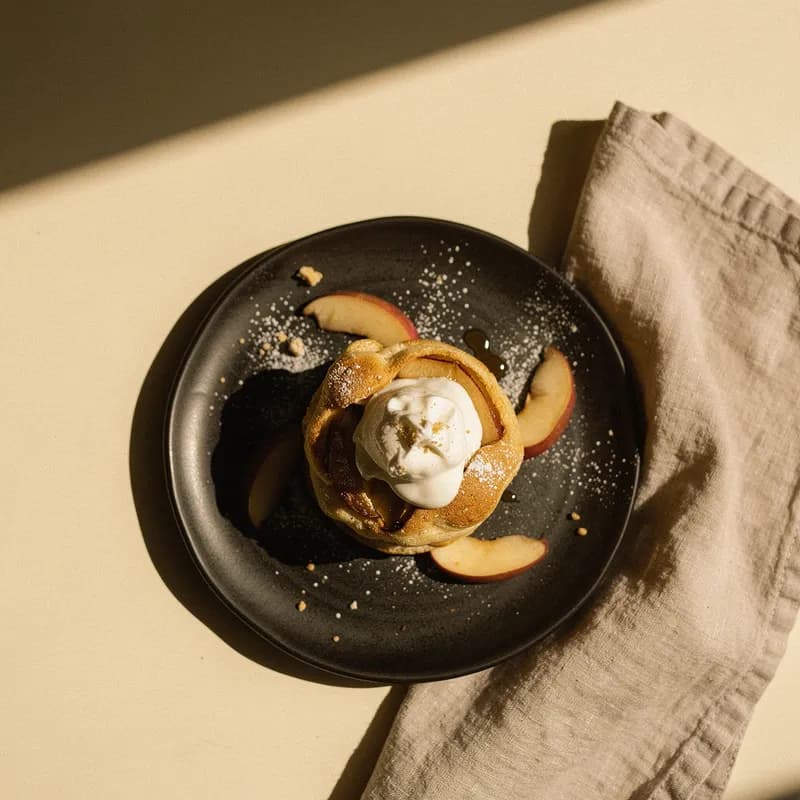 Vanilla Baked Apple Puff Pancake