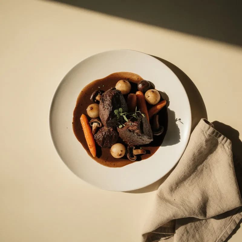 Slow-Braised Boeuf Bourguignon