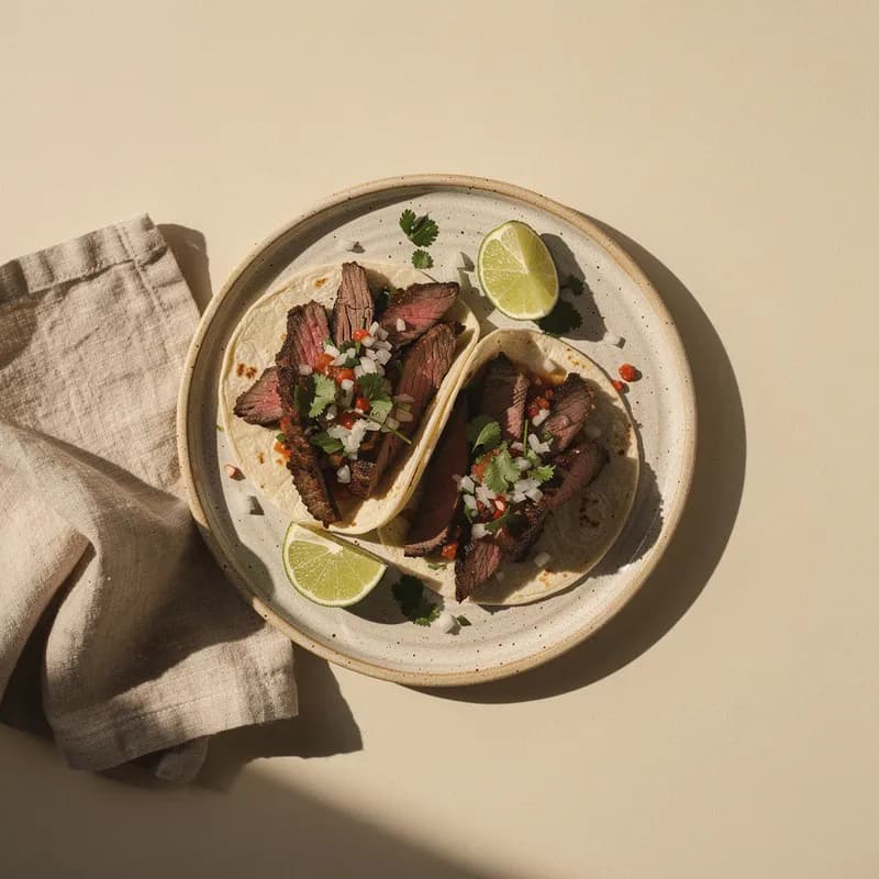 Charred Carne Asada Tacos