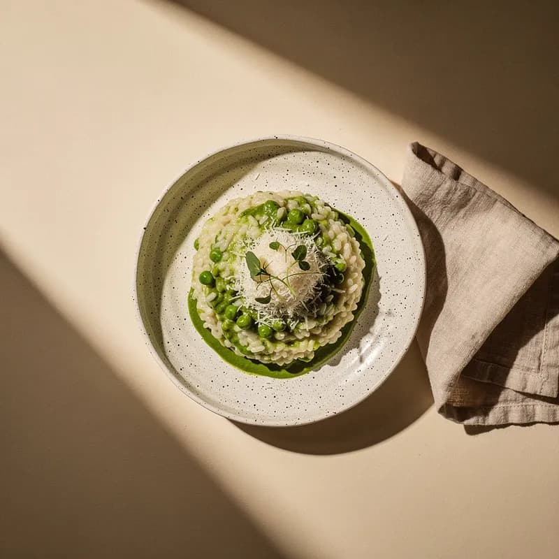 Slow-Stirred Pea Risotto